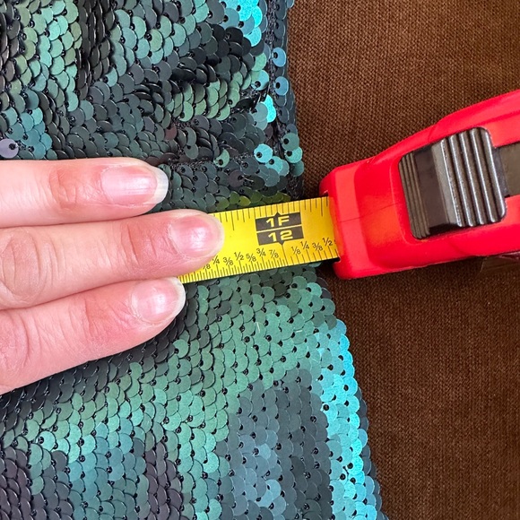 Lulus Beautiful Teal Green Sequin Dress Zip In Back adjustable st… - Picture 14 of 14